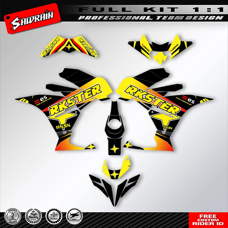 

Sawrain Motorcycle Graphics Backgrounds Decals Stickers Kit Number Name Custom For KTM RC250 390 2017 2018 2018 2020 005