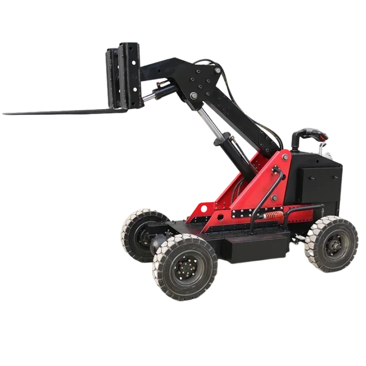 Electric Rough Terrain Telescopic Loader 1500kg Outdoor Mini Remote Control Electric All Terrain Off-road Forklift Truck