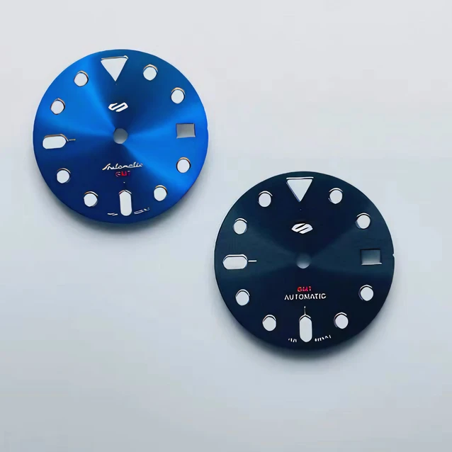 

28.5mm New NH34 Dial Green Luminous Modified Mechanical Diver's Watch GMT Face Dials s logo Watch Accessories for seiko mod