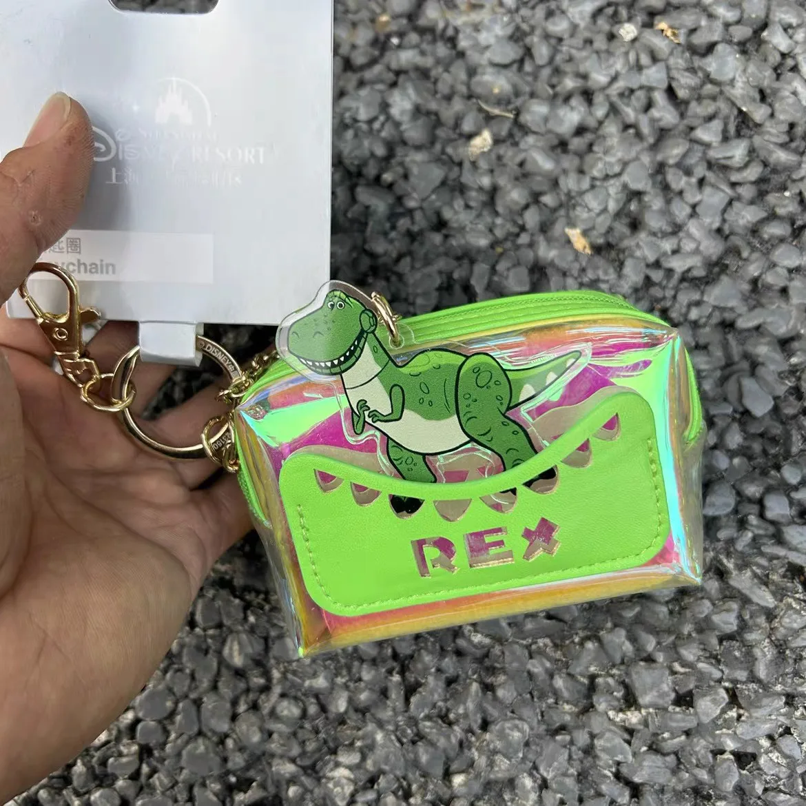 

Official Shanghai Cartoon Park Cute Laser Zero Wallet Editionkey Pouch Bag Keychain Birthday Graduate Gift