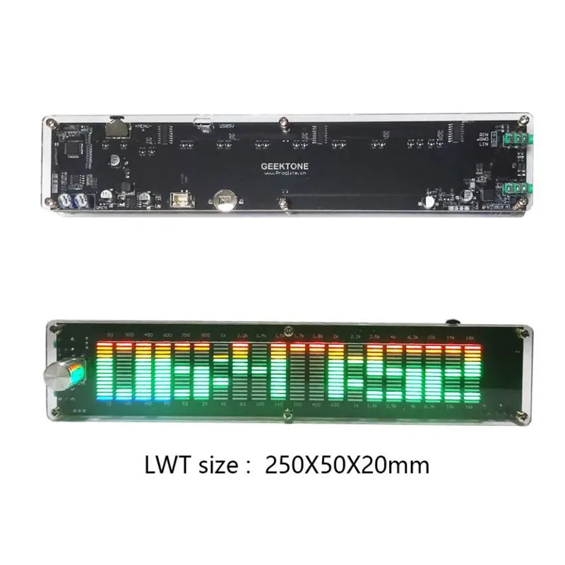 LED Audio Level Indicator Amplifier VU Meter for Car Light Atmosphere Lamp LED2015 DSP Equalizer EQ Pickup Rhythm Music Spectrum