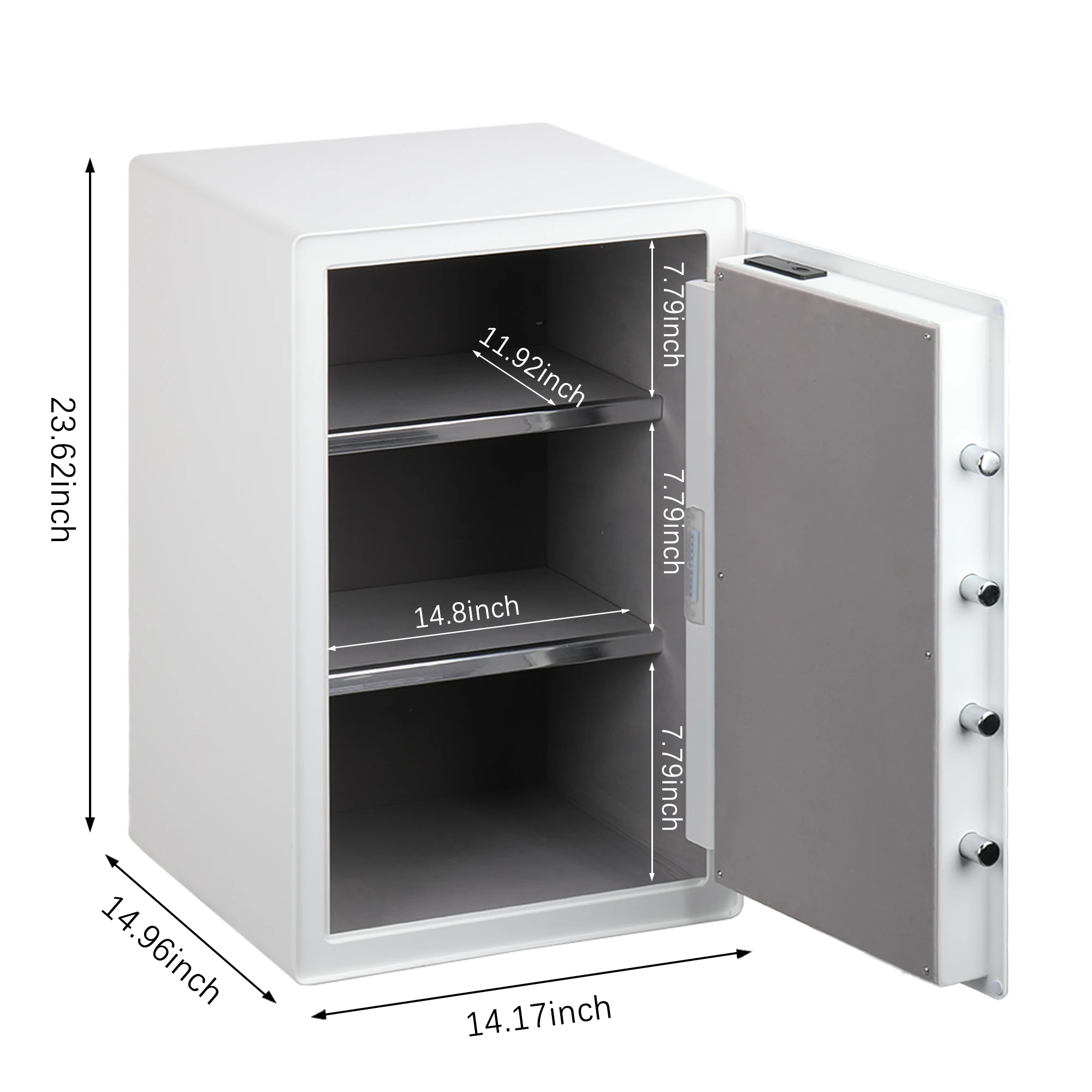 3.0 Cu.Ft Large Home Safe, Heavy Duty Digital Security Safe, Built-In Drawer and Removable Shelf for Storing Valuables