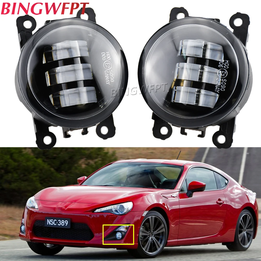 2PCS LED Fog Light Daytime Running Lights For Toyota GT86 FT86 2013-2016 For Fiat 500 Panda 12V H11 Fog Lamp Foglamps