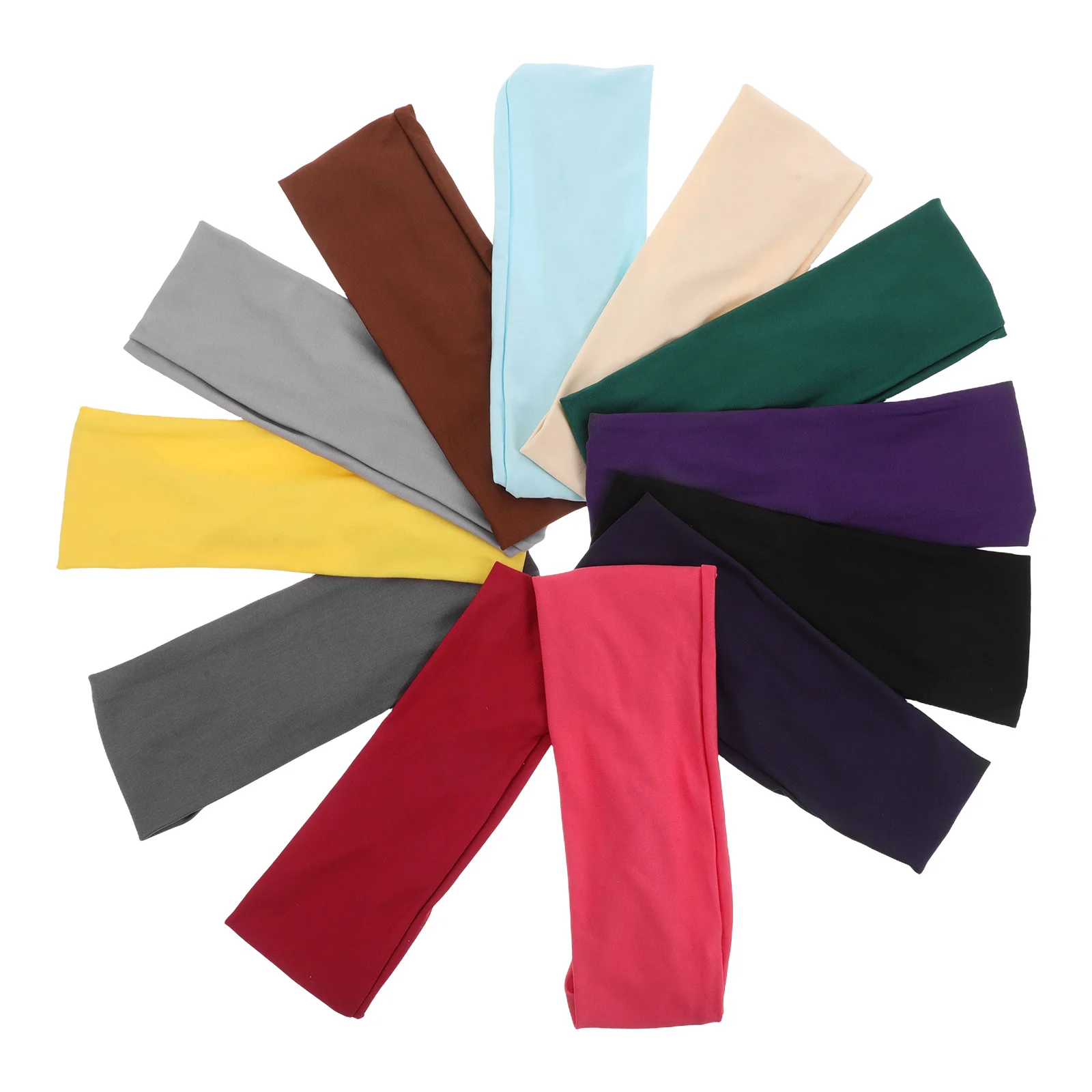 

12Pcs Women's Yoga Running Headbands Sweat Absorbing Breathable Elastic Sporty Accessories Stylish Bands Women Hair Bands