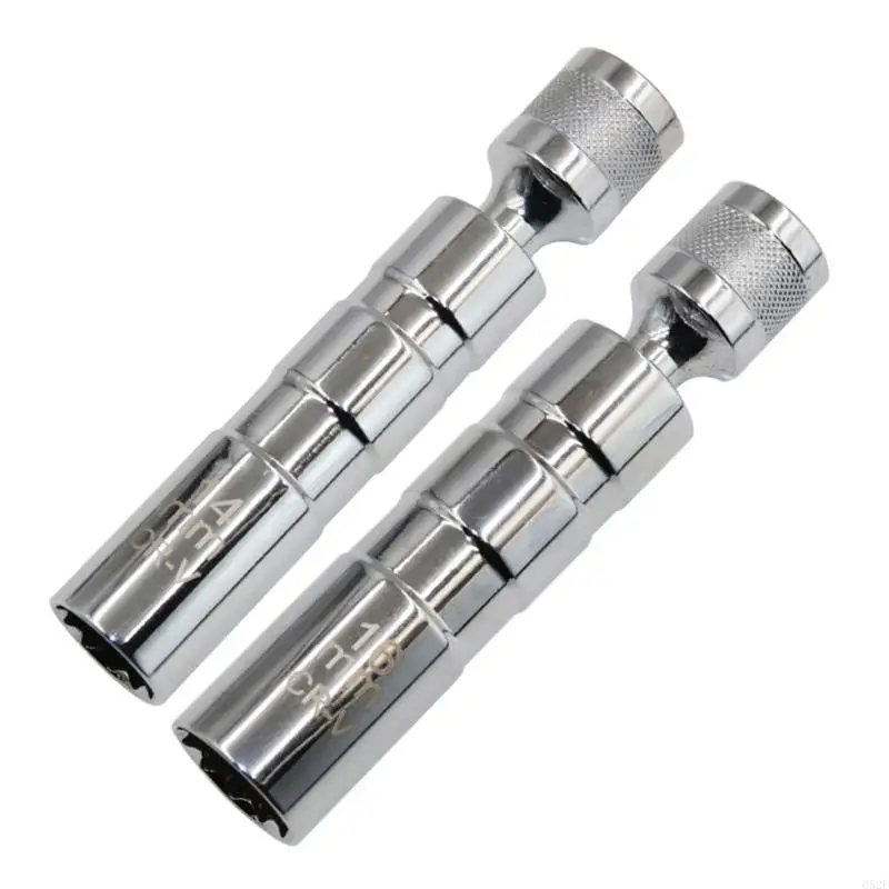 652F Spark Plug Socket Wrench Universal Joint Magnetic Spark Plug Sleeve Flexible Removal Tool 14mm 16mm Drive-CR-V 12-Point