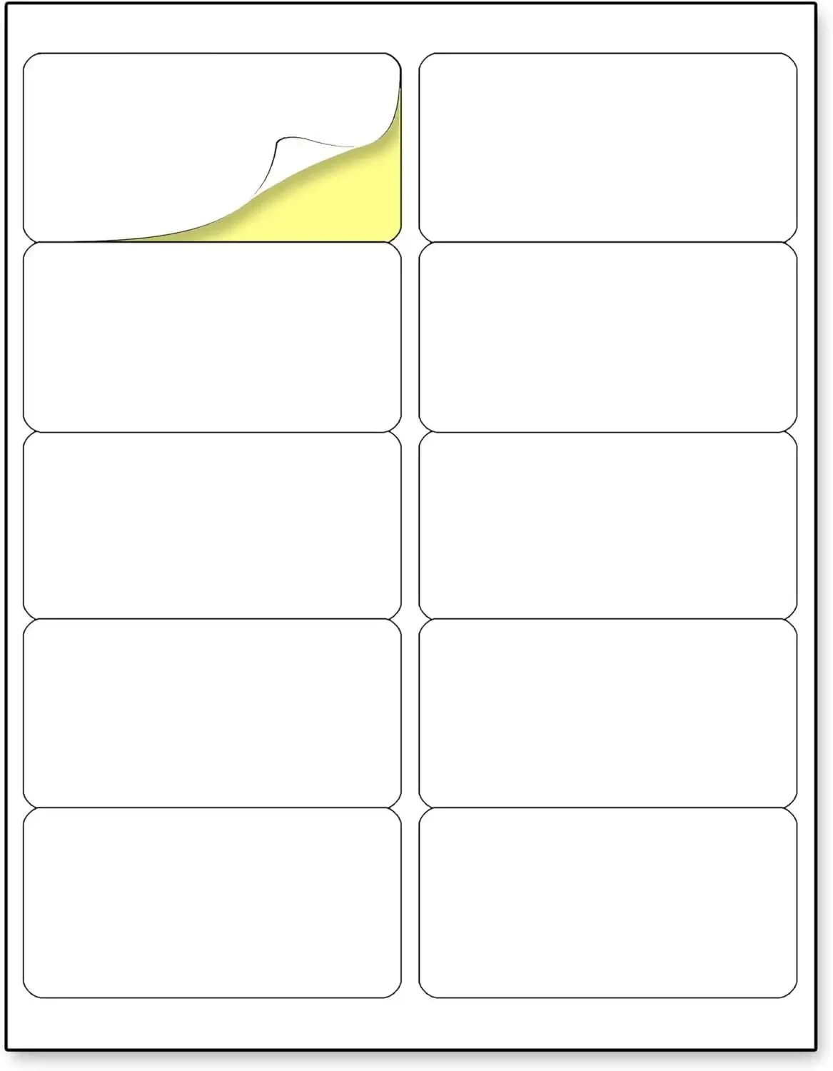

30 Sheets 2"x4" White Sticker Labels, Matte, Laser/Inkjet, 10 per Page