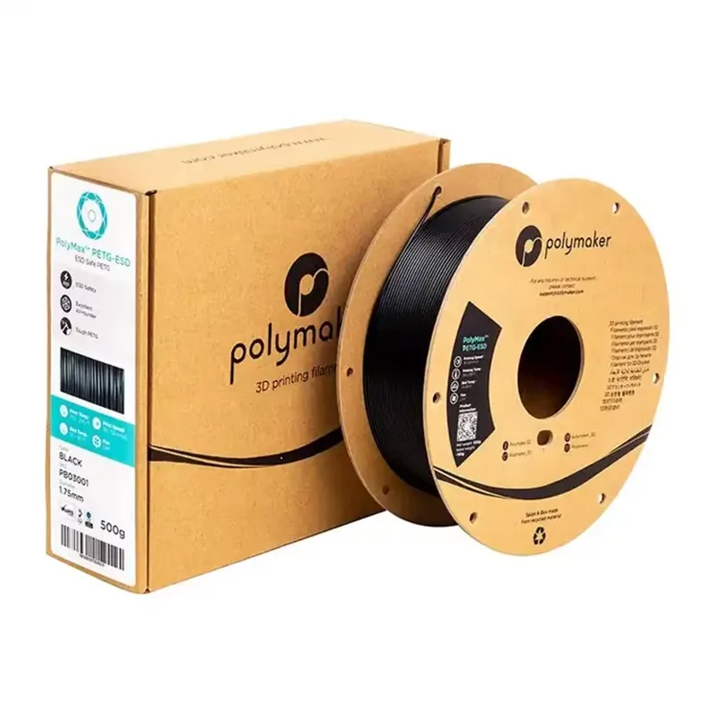 Filament PETG Polymaker PolyMax PETG-ESD 0.5kg/1.75mm do drukarek 3D, zabezpieczony przed wyładowaniami elektrostatycznymi, niestandardowy filament 3D — zdjęcie produktu 7