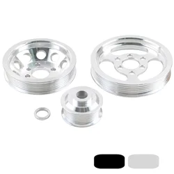 Set 3pcs Car Wear Parts Billet Aluminum Crankshaft Crank Pulley For VW Golf GTI Jetta Bettle 99-05 1.8T 2.0L 20V Wear parts