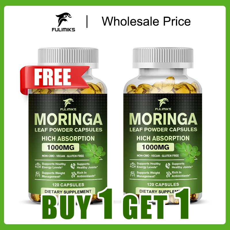 

Buy 1 Get 1 Free! Pure Moringa Leaf Powder Supplement Energy, Boosts Skin Glow, Fights Fatigue & Supports Overall Vitality
