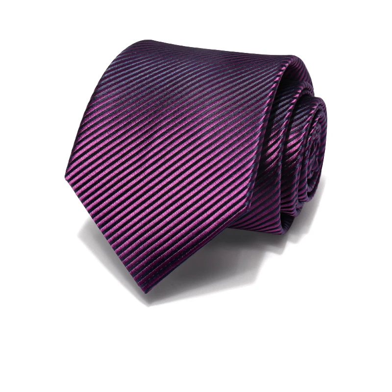 

Новый мужской галстук 8 см в фиолетовую полоску высококачественный модный формальный свадебный деловой галстук мужской подарок