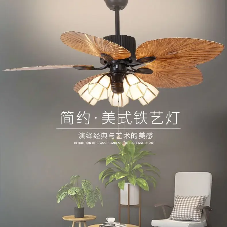 Lustre doméstico sala de estar ventilador elétrico quarto integrado