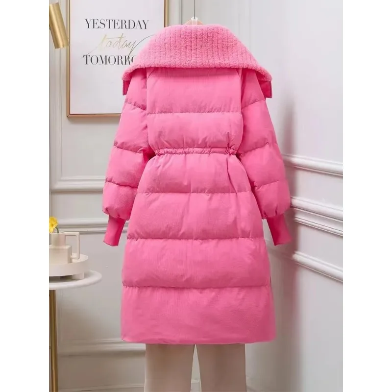 High Quality Winter Luxury Oversized Long Parka Puffer Bomber Jacket Women Windproof Cotton-padded Jacket Thicken Warm Outerwear