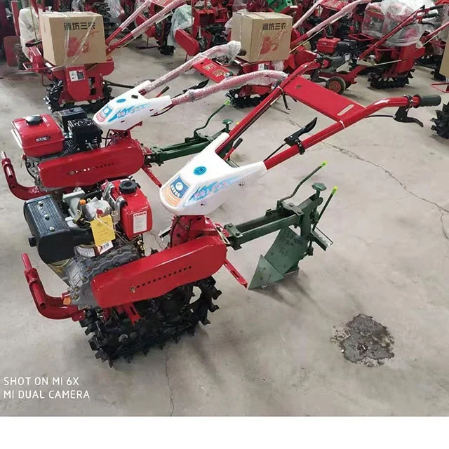 Small Plough Machine Cultivator Gasoline and  Diesel Engine Mini Self Propelled  Power Tiller Rotary Cultivator