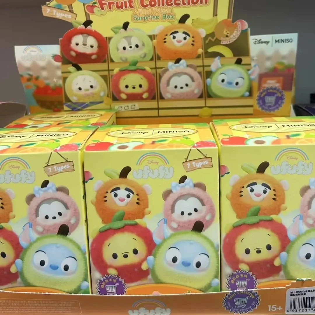 本物の Miniso Ufufy フルーツコレクションビニールぬいぐるみサプライズミステリーボックスガレージキットペンダント飾りコレクションおもちゃガールギフト