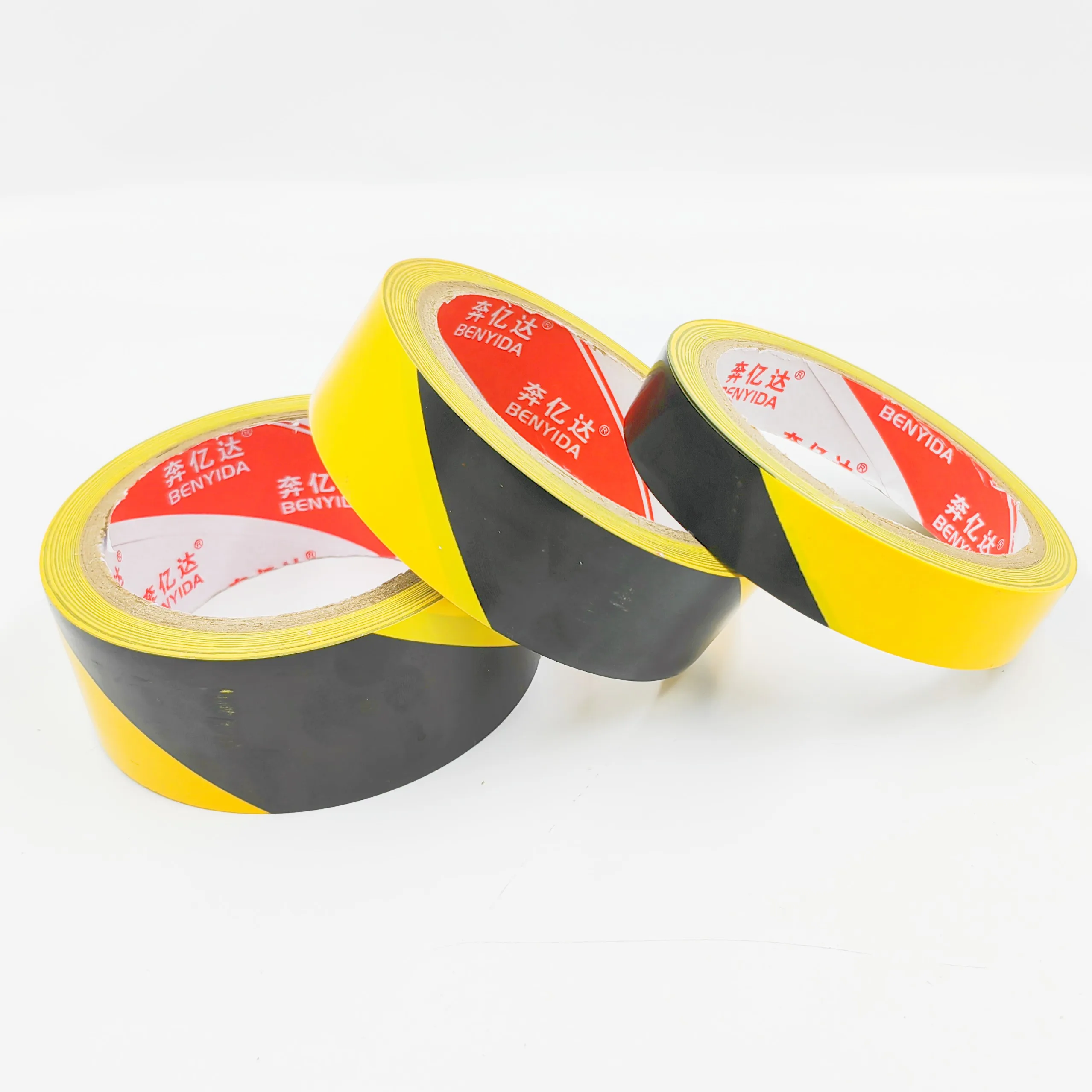 Black And Yellow Floor Tape Black Yellow Warning Tape 17 Meters Wear-Resistant Identification Tape