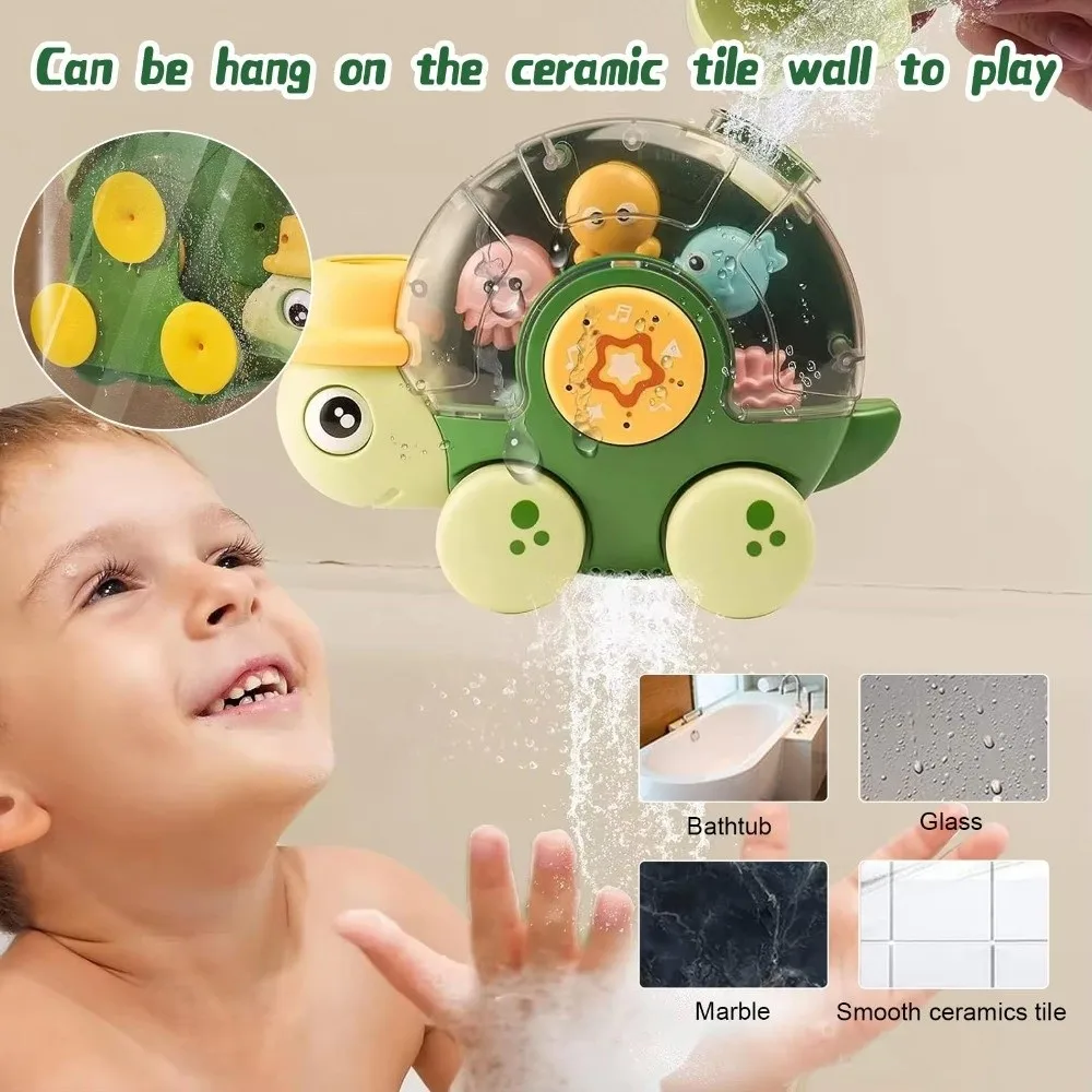 Interactief Badspeelgoed Piepend geluid met zuignap Zwemschildpadden Badspeeltje met rollende ogen Schildpadden Badspeelgoed voor peuters