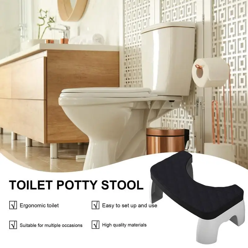 Squat Bench For Adult Portable Squatting Poop Foot Stool Waterproof Non Slide Poop Seat Pregnant Washroom Stool Dorm Toilets