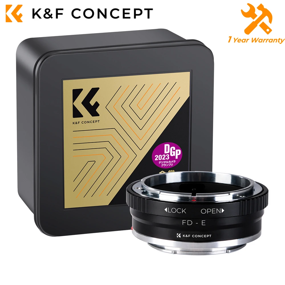 K&F Concept All-copper Interface High-precision Lens Adapter for Canon FD Lens to Sony E Mount NEX-5R NEX-6 NEX-7 FD-NEX Camera