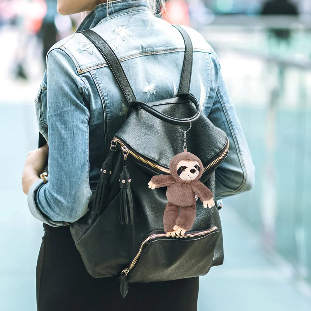 Sloth Keychain 2pcs Soft Touch Animal Bag Charm for Backpacks, Keys, Purse – Cute Gift for Teens & Kids