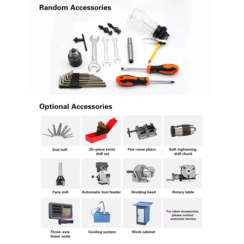 High Precision Metal Manual Drill Press Drilling Tapping Milling Drilling Multi-function Variable Speed Manual Mills WMD25V