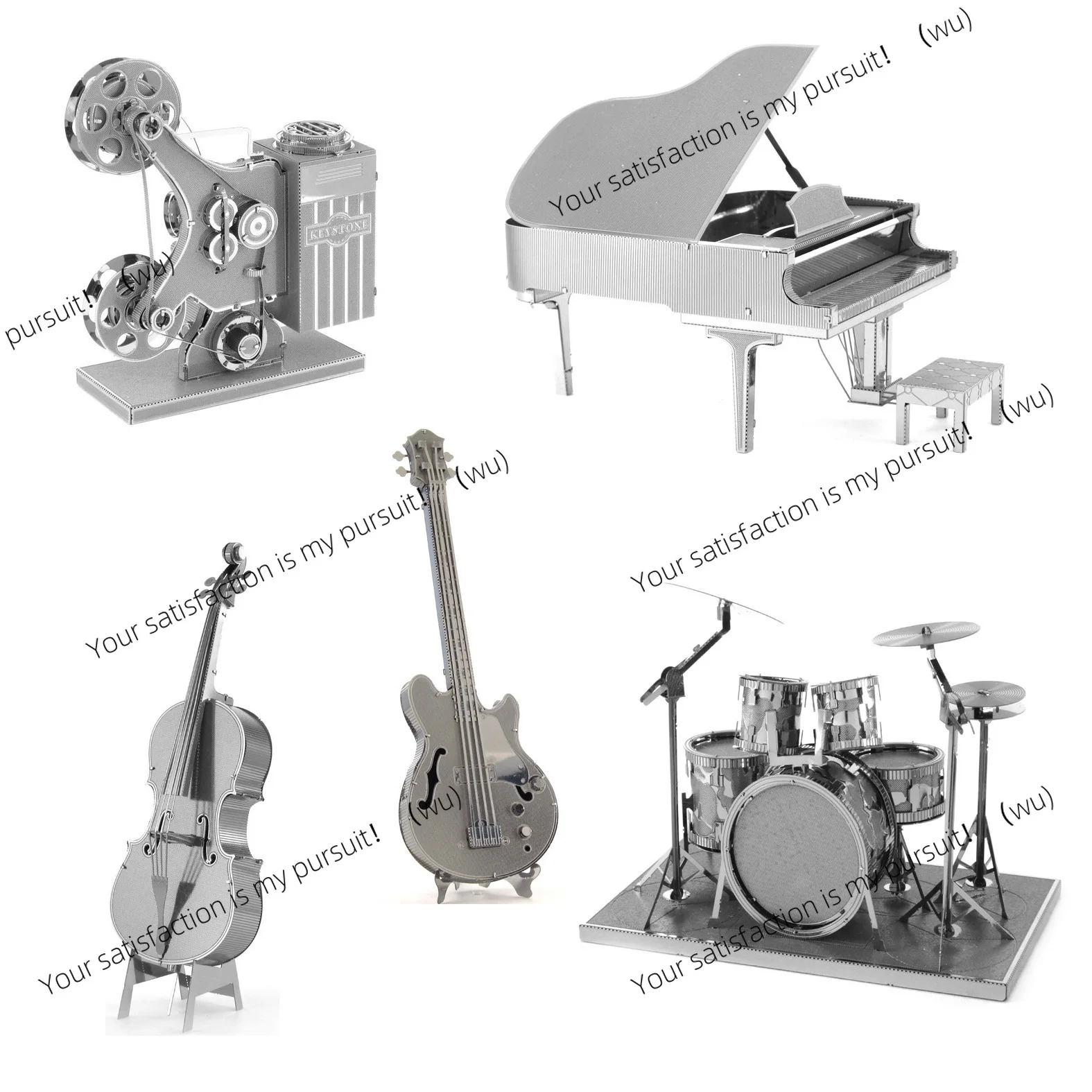 

Aipin 3D трехмерная металлическая головоломка музыкальный инструмент ведущий гитара бас фортепиано набор барабаны виолончель сборка модель день рождения