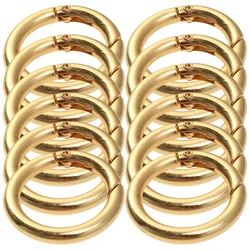 15pcs/Lot O Ring Clasp Metal Spring Gate Keyring Buckles Clips Carabiner Handbags Dog Chains For DIY Jewelry Making Findings