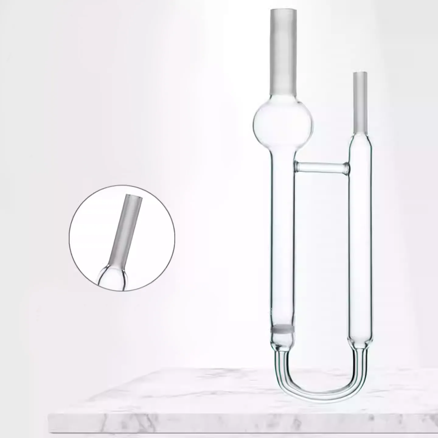 Fully automatic blowing capture instrument accessories U-shaped glass tube concentrator blowing sample injector oxygen analysis