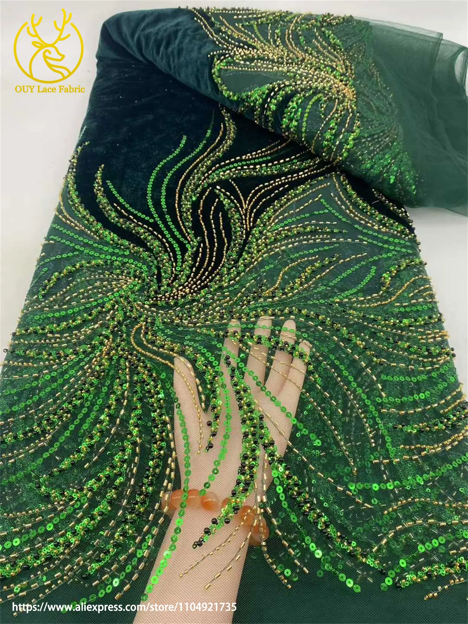 قماش دانتيل مخملي أفريقي عنابي 2025 تصميم نيجيري فرنسي مطرز بالترتر أقمشة الدانتيل لحفلات الزفاف أقمشة الخياطة #2