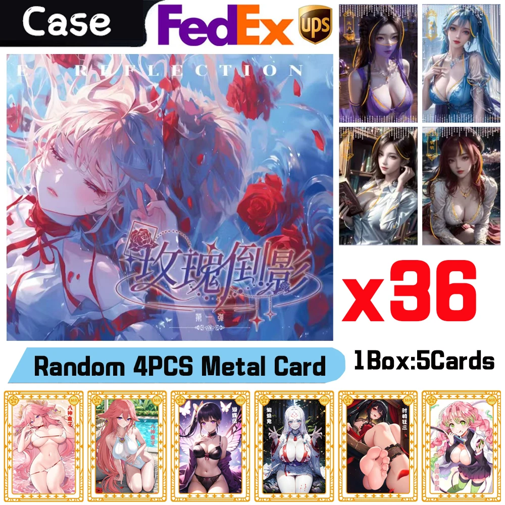 Wholesales Rose inverted image Goddess Story Card Collection Card Girls Party Swimsuit Bikini Feast Booster Box Doujin Toys Gift