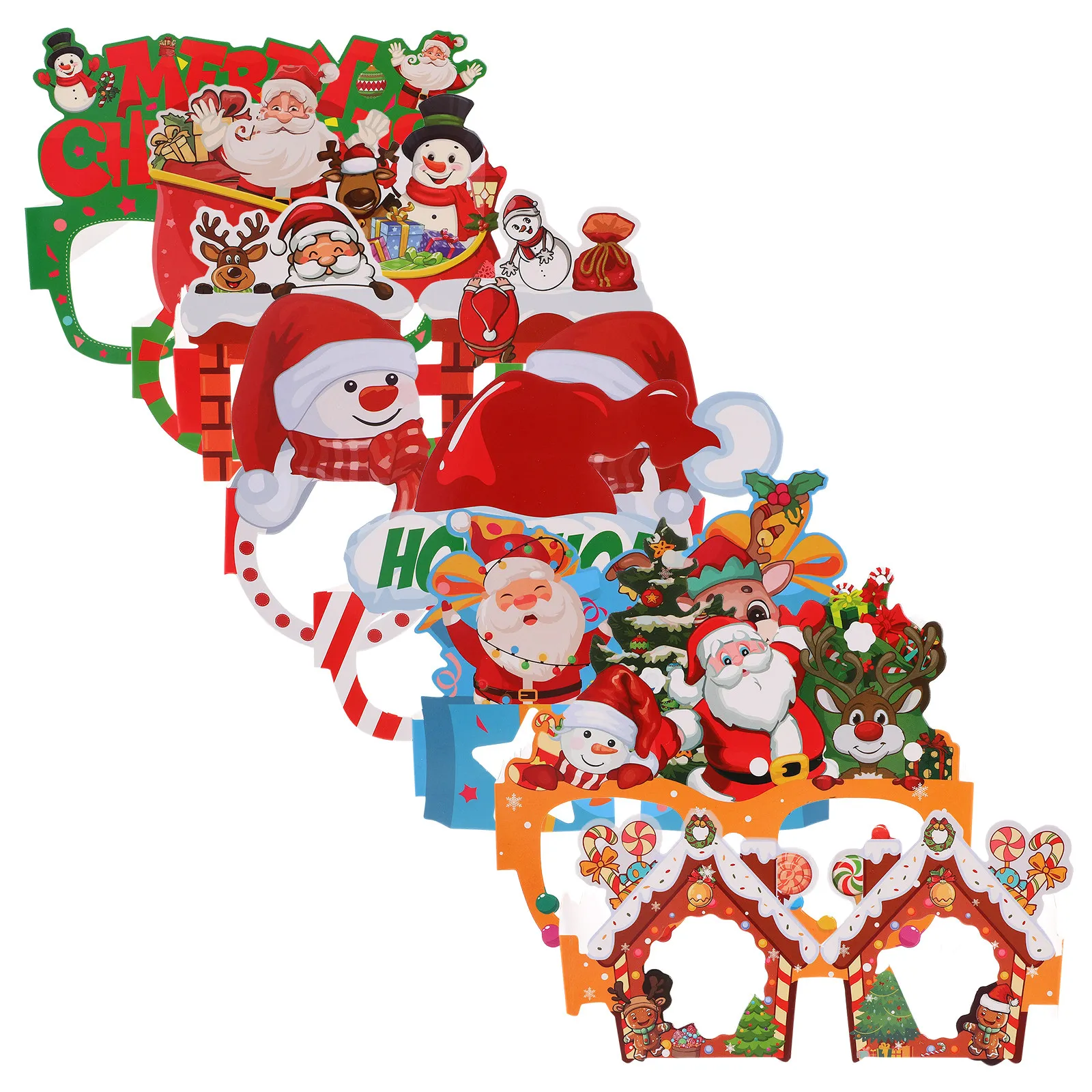 Oculos-de-natal-para-fotos-8-pecas-estilo-b-aderecos-para-festa-suprimentos-para-oculos-de-natal-armacoes-engracadas-material-leve-e-confiavel-brilhante