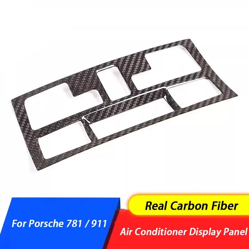 

For Porsche 911 718 981 Boxster Cayman Real Carbon Fiber Car Central Control Air Conditioner Display Panel Frame Decorative Trim
