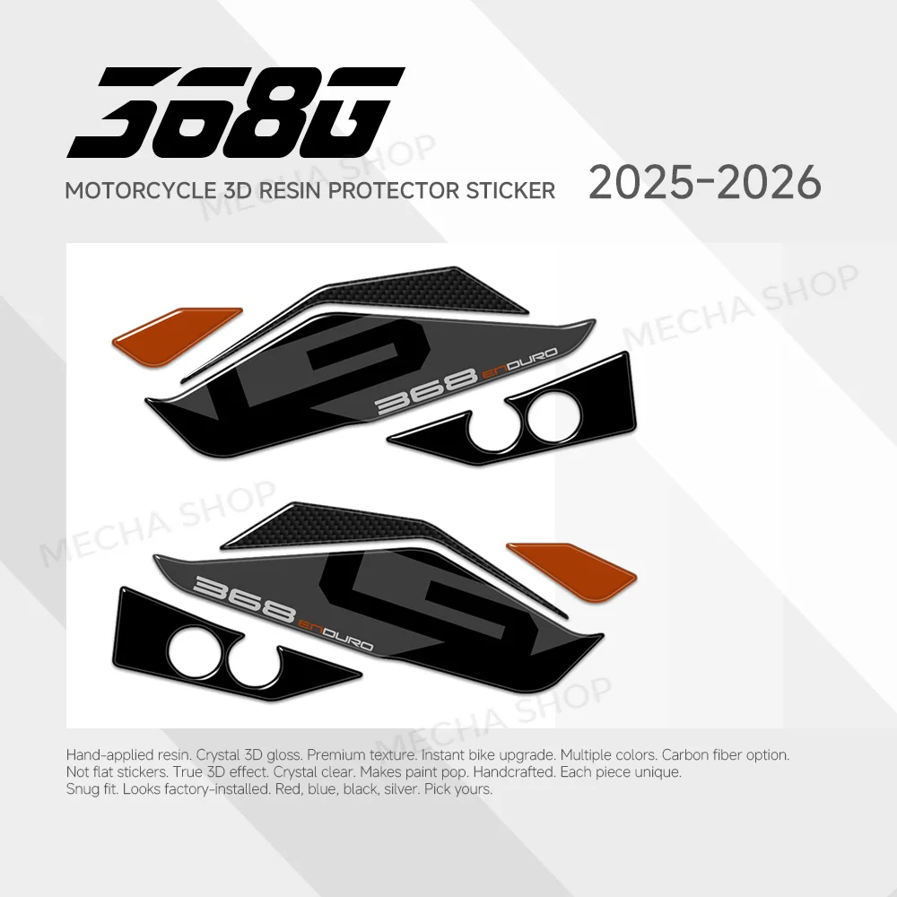 Motorcycle HandGuard Shield Stickers Motocross Hand Guard Protection 3d Decals For Zontes 368G 2025 2026