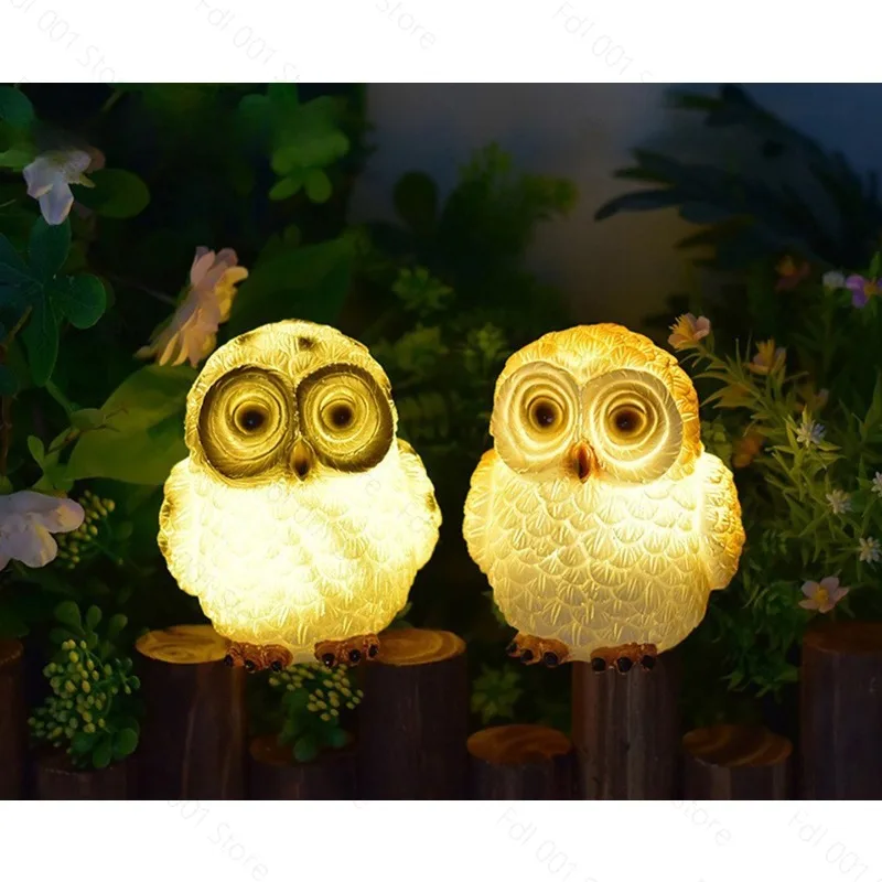 Solar Resin Owl Ornament Landscape Light Garden Garden Ornament Home Decoration Ornament