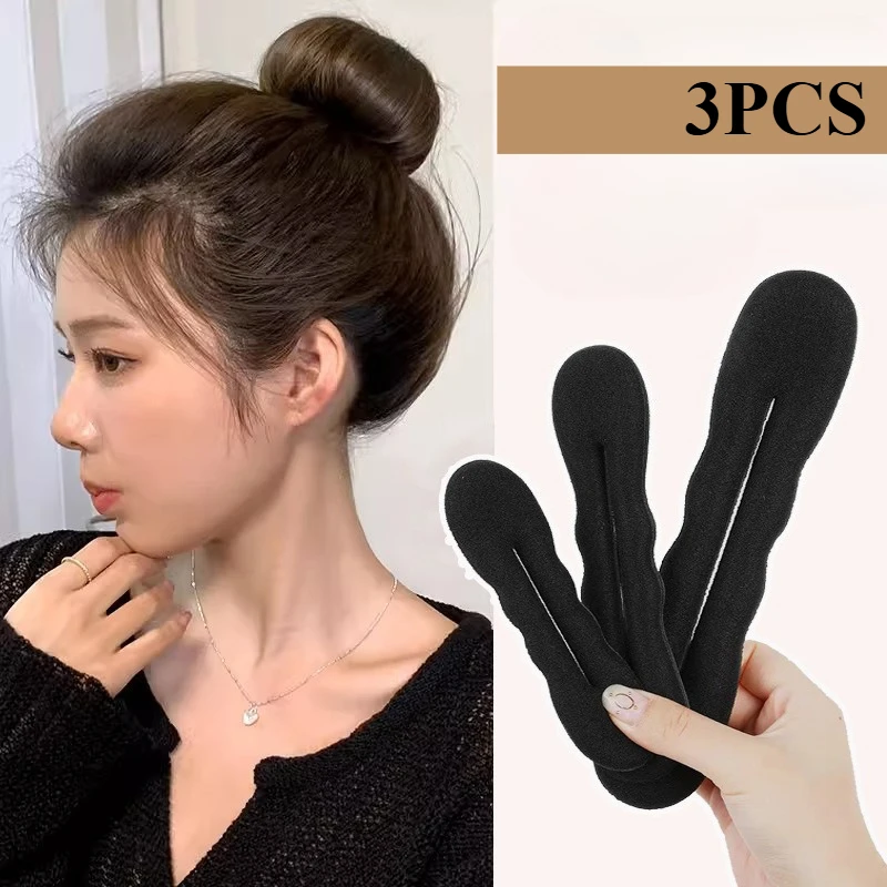 

3pcs of sponge women's hair accessories curly hair sponge curler with twisted hair styling DIY tools Special for real hair wigs