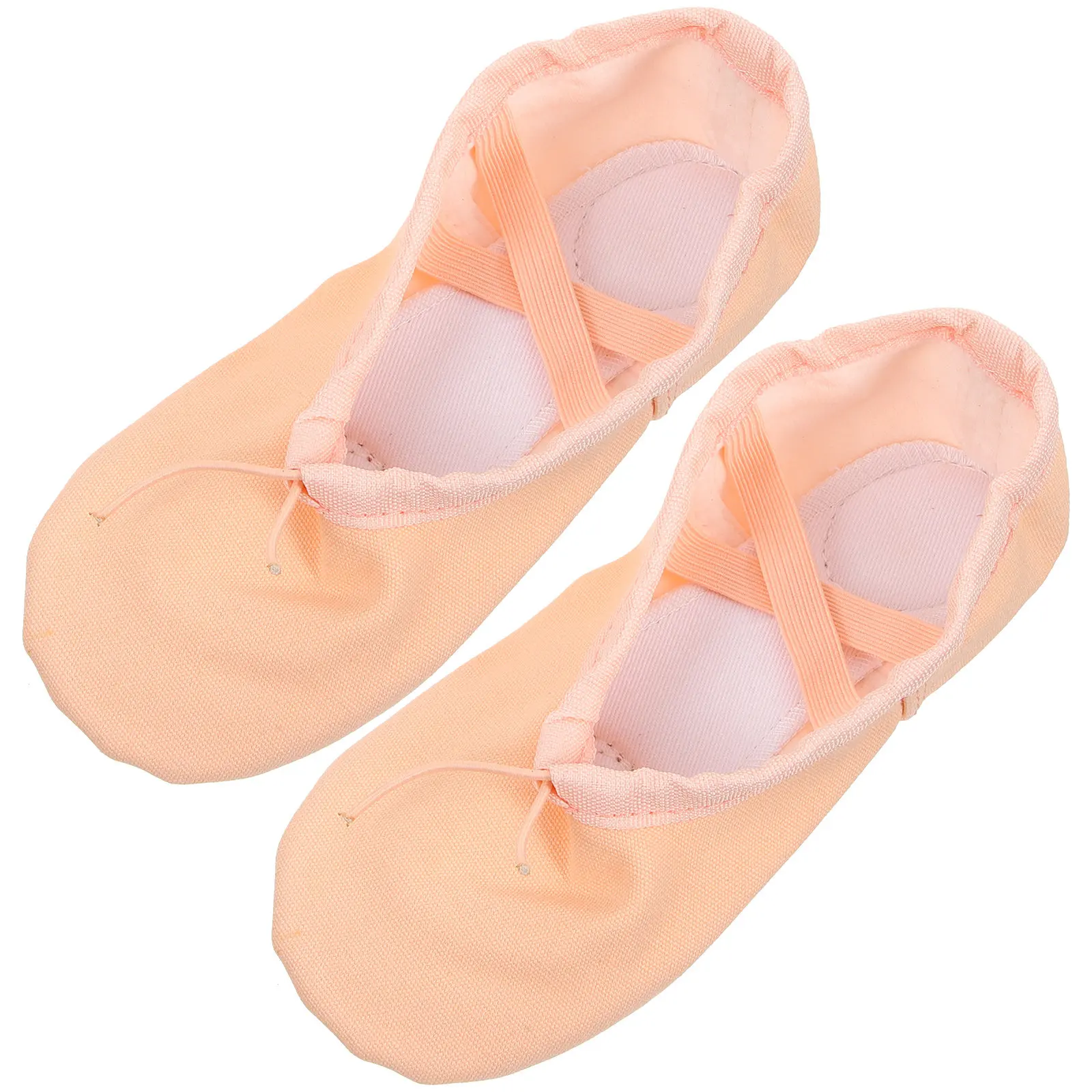 

1Pair Ballet Shoes for Girls Toddlers Canvas Lightweight Breathable Elastic Adjustable Ballet Slippers Dance Practice Yoga