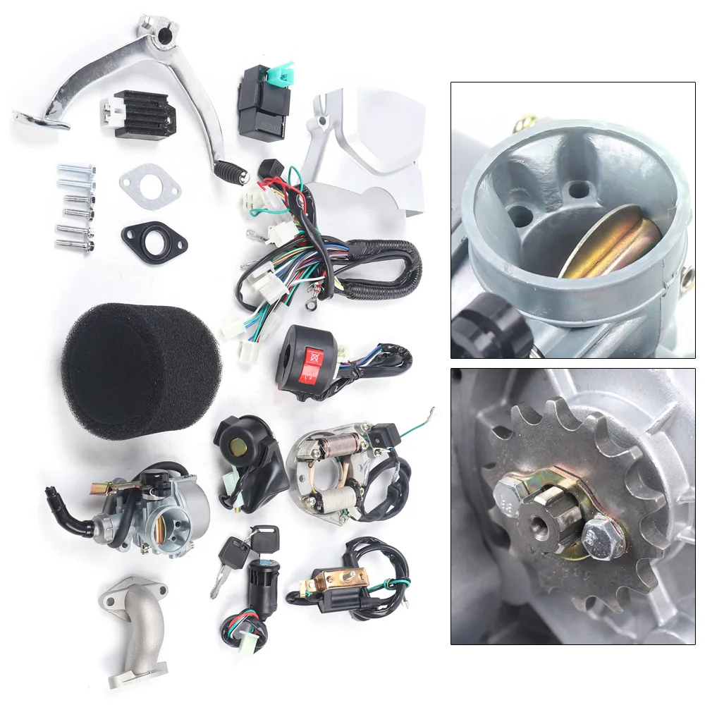 125cc Engine Motor Kit Semi Auto Electric Start 3+1 Reverse For Buggy Quad Bike ATV Go Kart 4 Wheeler