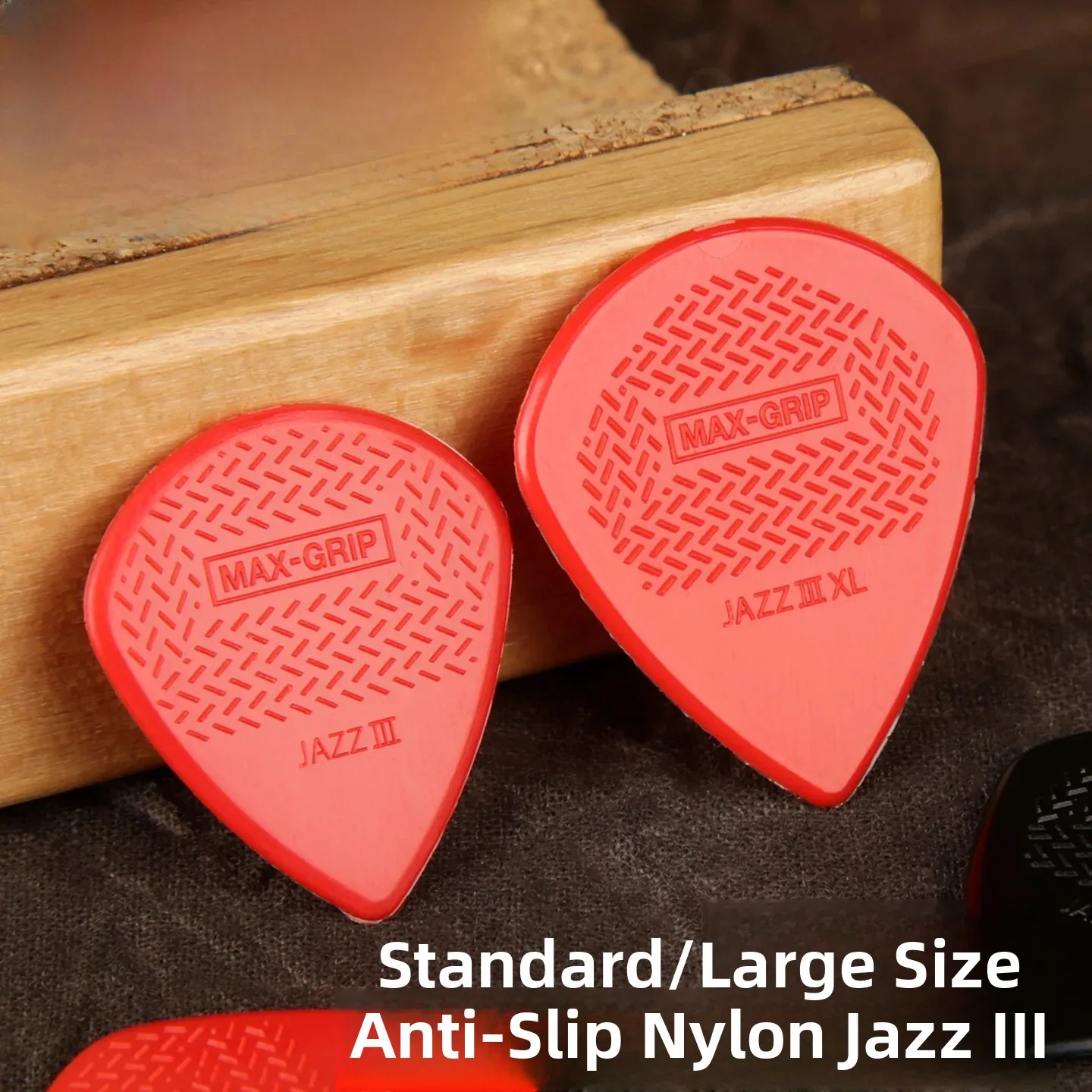 Dunlop 471R3N Maxi Nylon Jazz3  Guitar Speed Pick Slide Large Size Anti-slip Floating Point Jazz Guitar Picks