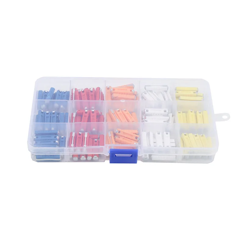 

150PCS boxed car torpedo fuses 5/8/10/16/25A torpedo shaped Eastern European fuses