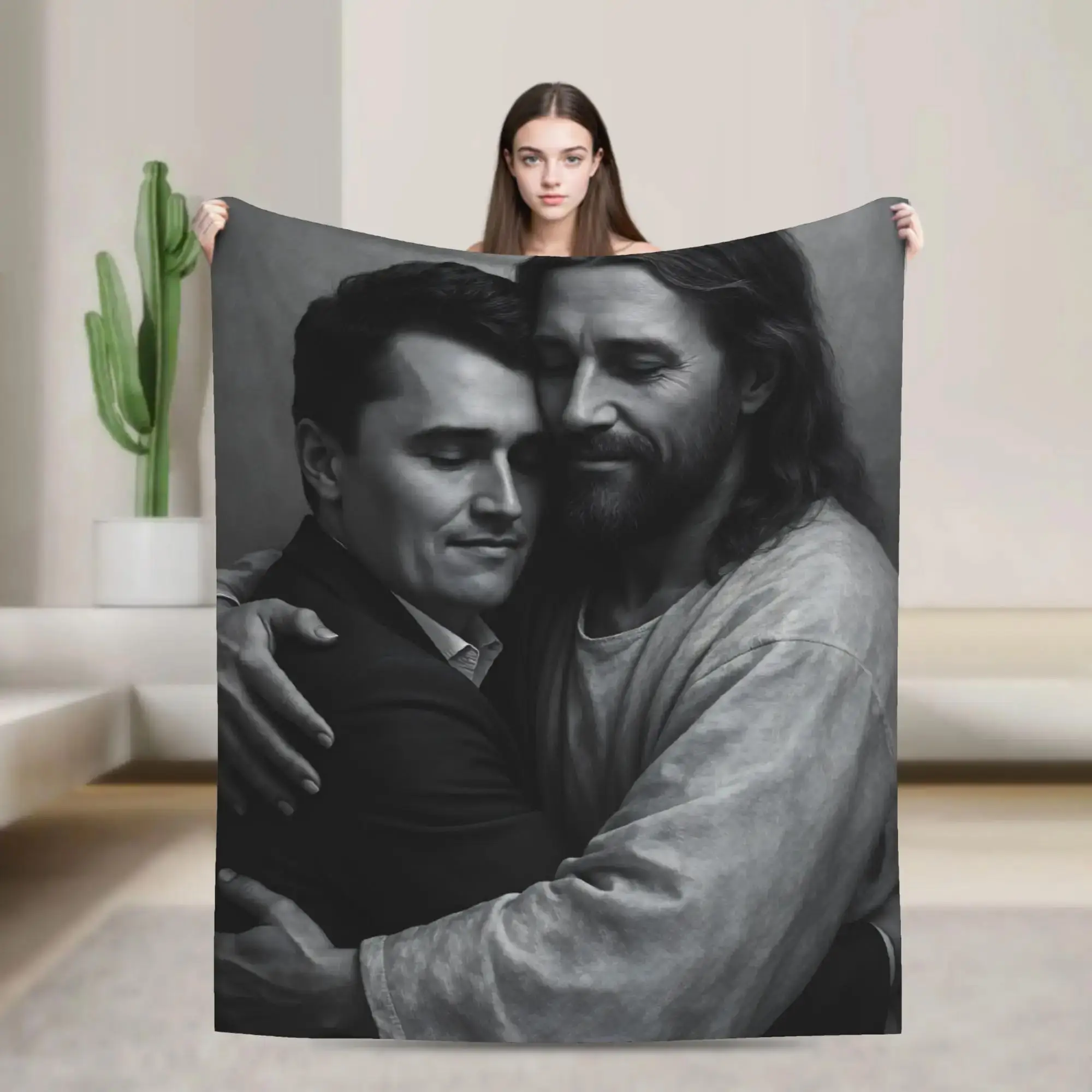 

Фланелевое одеяло Charlie Kirk Angelic Advocate Jesus, зимнее теплое мягкое покрывало для детей, для улицы, дивана, кровати