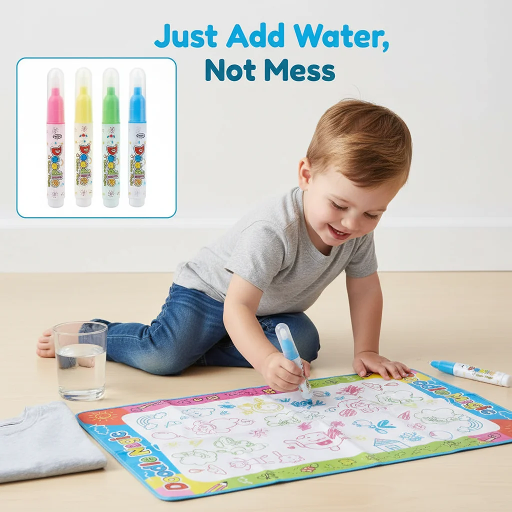 Children's Magic Water Brush Graffiti Water Pen for Canvas Reusable Soft Head Water Addition Drawing Tool