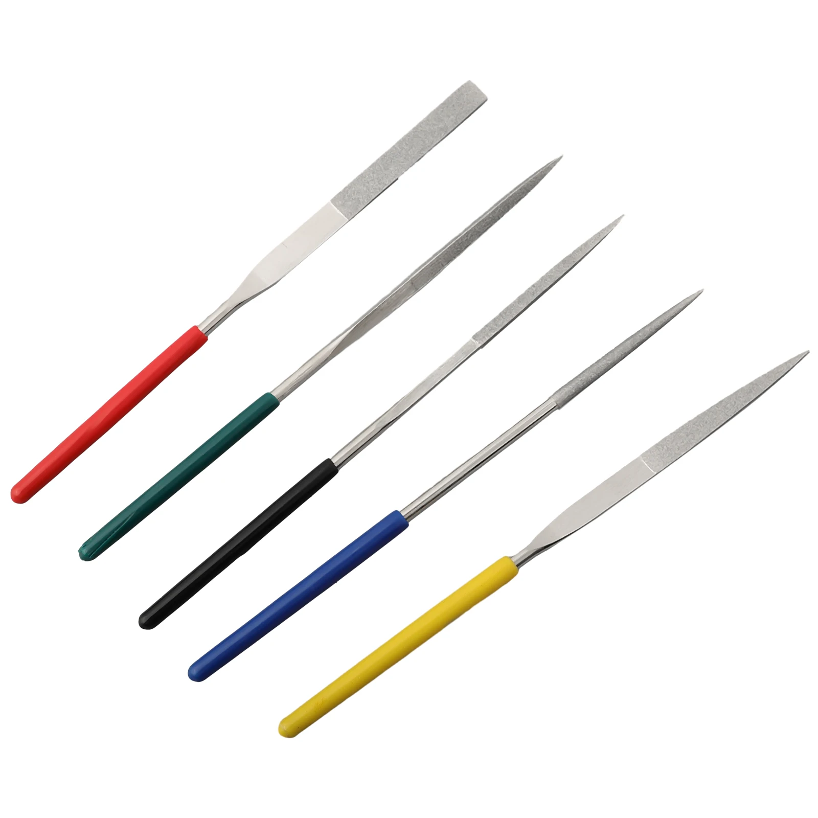 5pcs 4×160mm Diamond Needle Files Set Mini Hand Rasp File For Jewelry Metal Wood Ceramic Glass Stone Craft Sharping Carving