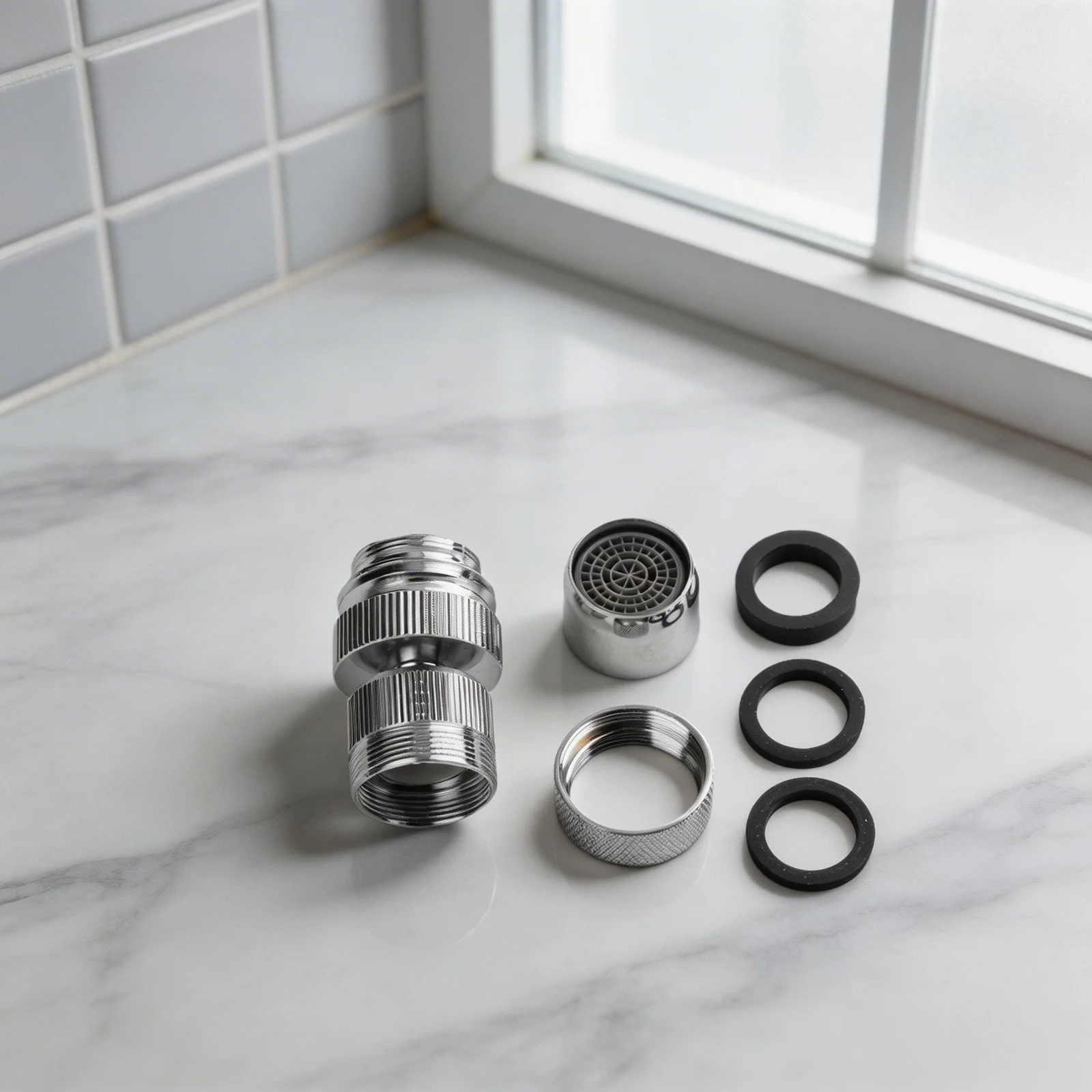 Brass Faucet Adapter 360-Degree Swivel 360 Degree Swivel Hose Adapter Secure And Reliable Connections For 15 16 Inch Faucets