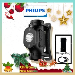 Philips LED Headlamp Sensor Head Flashlight of Lighting Type-C Rechargeable Headlight Outdoor Camping Fishing Lantern
