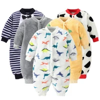Newborn Baby Spring Winter Clothes Infant Jacket for Girls Jumpsuit for Boys Soft Flannel Bebe Romper Baby Clothes 0-18 Month