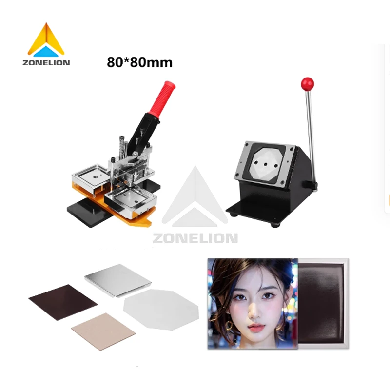 

80*80mm 3.15X3.15inch Refrigerator Photo Square Fridge Magnet Making Machine Kit Fridge Magnet Photo Machine