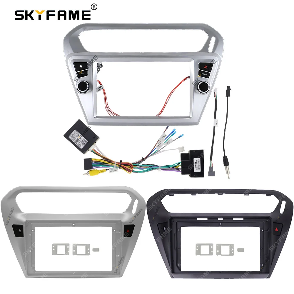 

SKYFAME Car Frame Fascia Adapter Canbus Box Decoder Android Radio Dash Fitting Panel Kit For Citroen Elysee C-Elysee Peugeot 301