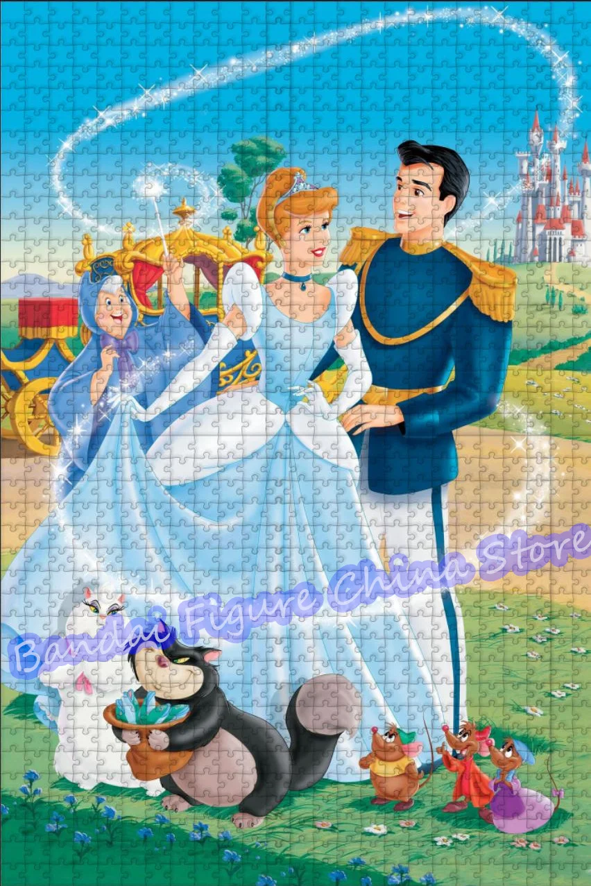 Cinderella Jigsaw Puzzles Disney Princess Movies Print Puzzle Birthday Christmas Gifts for Kids Intelligence Educational Toys