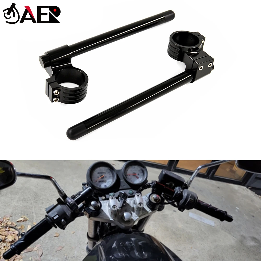 Motorcycle 43mm CNC Fork Clip-ons Handle Bars Riser Clip On for Honda CBR1100XX CBR600 F4 F4i XR600 VFR800 VTEC RC30 VFR750R