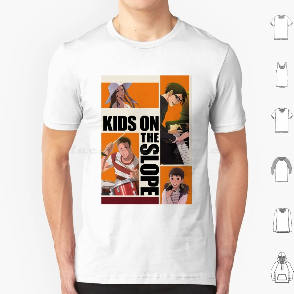 Kids On The Slope-Poster T Shirt 6Xl Cotton Cool Tee Sakamichi No Apollon Kids On The Slope Kids On The Slope Anime Apollo On