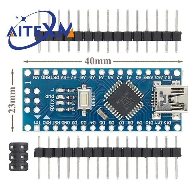 Controlador Nano Compatível com Bootloader para Arduino, USB 3.0, Mini, Tipo-C, Micro, Driver USB CH340, 16Mhz, ATMEGA328P